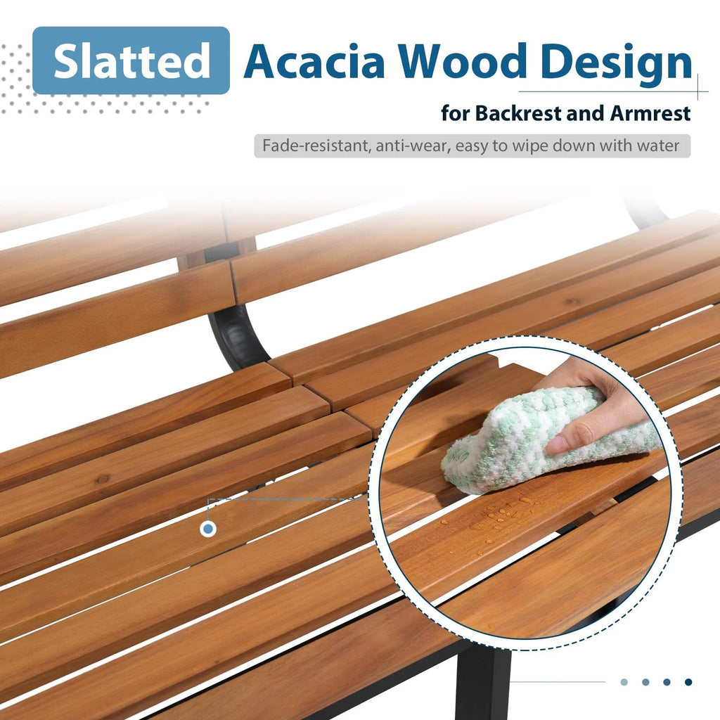 Acacia Wood 2 Person Garden Bench J141