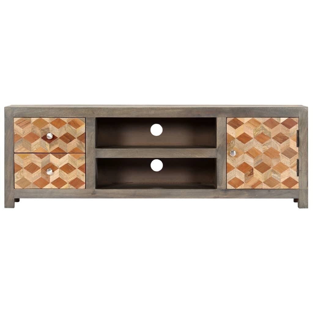 Gray Solid Mango Wood TV Cabinet Z116814