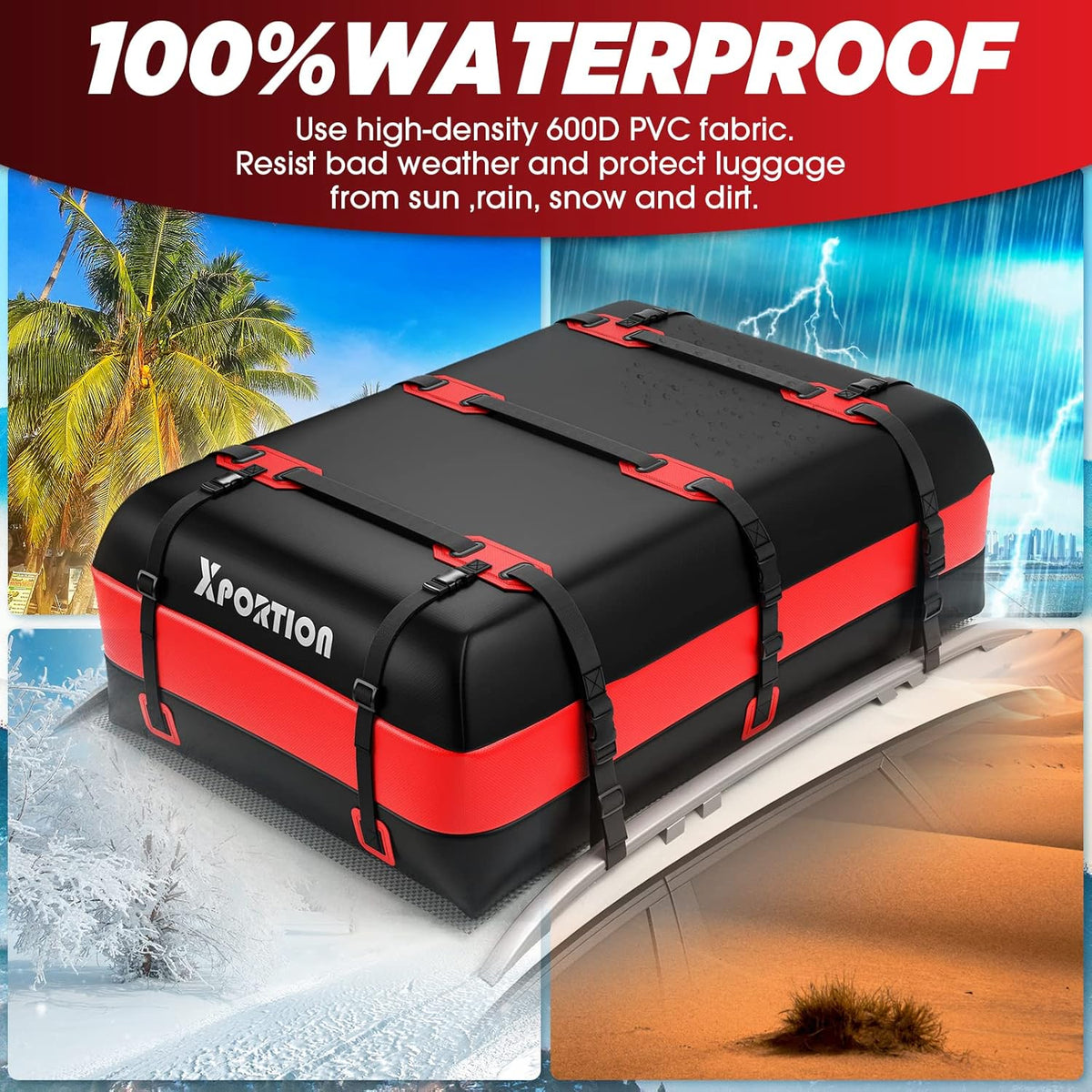 20 Cubic Feet Waterproof Rooftop Cargo Carrier Bag P5033