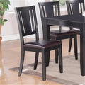 Black Faux Leather Upholstered Dining Chair qty 2 A388