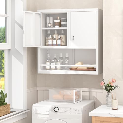 Metal Garage Storage Cabinet with Wheels and Adjustable Shelves D994246
