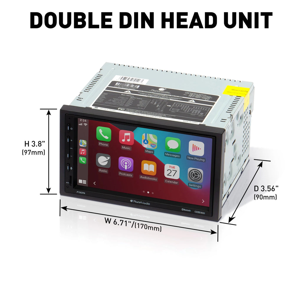 Double Din 7 Inch Touchscreen Car Stereo with Apple CarPlay Android Auto Bluetooth K968
