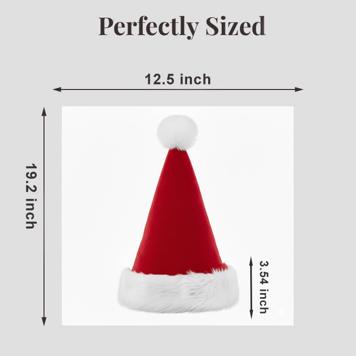 Plush Santa Hat 6 Pack E868