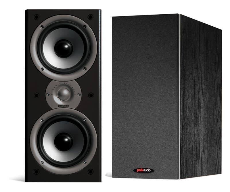 Black 2-Way Bookshelf Loudspeaker Pair E4983