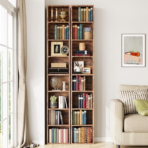 Tall Narrow 8 Tiers 71in Set of 2 Bookshelf R5387