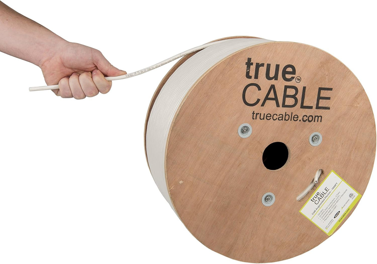 Pink 1000ft Cat6A Plenum Bare Copper Ethernet Cable W42912