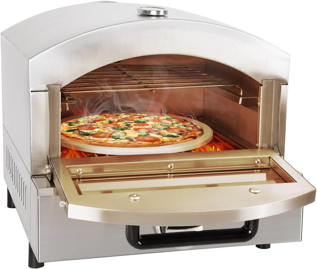 Portable Propane Outdoor Pizza Oven with 14in Pizza Stone W53359
