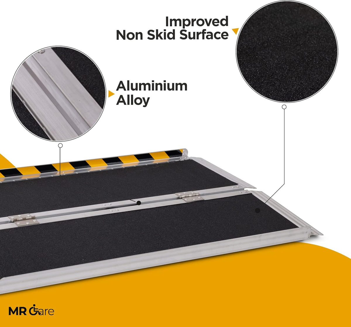 Portable Lightweight Foldable Wheelchair Ramp with Handle 4FT H259