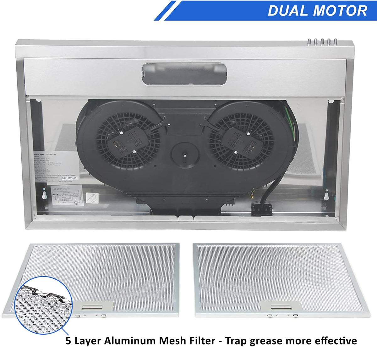 30 inch Under Cabinet Ducted Stainless Steel Range Hood C67064