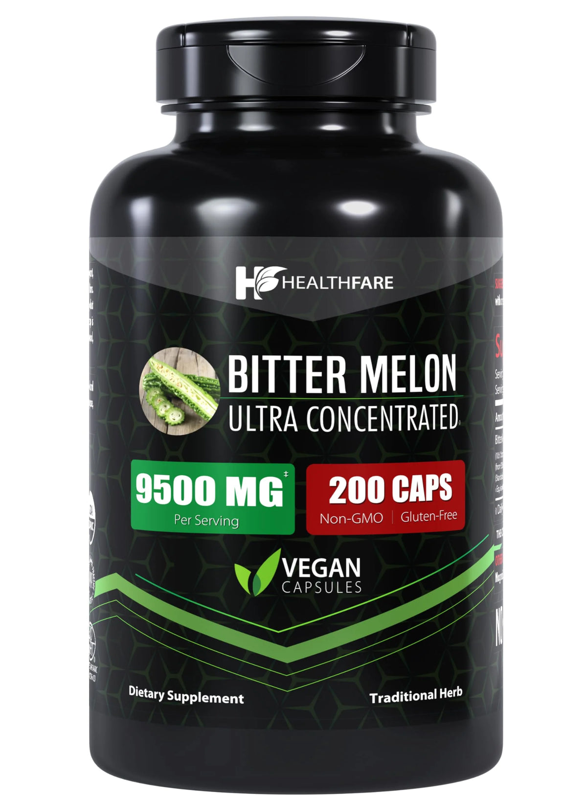 Organic Bitter Melon Extract 9500mg 200 Capsules P3185