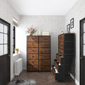 Set of 2 12 Drawer Fabric Dresser G288