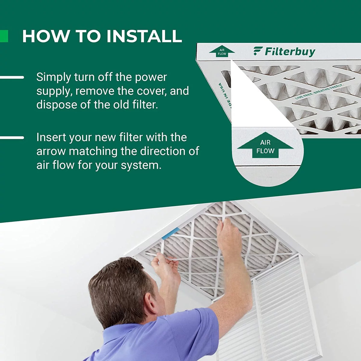 20x25x5 MERV 8 Pleated HVAC Air Filters (3-Pack) K2643