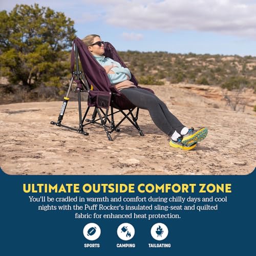 Outdoor Rocking Chair with SunShade Canopy B97284