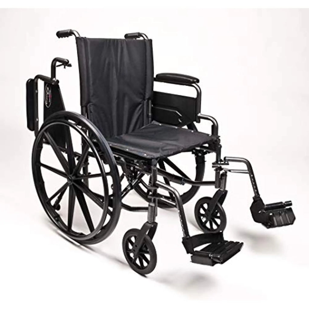 Black Flip Back Desk Arm Wheelchair with Swingaway Footrest Z2817