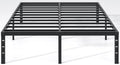 Full Size 18 Inch Black Metal Bed Frame with Storage M1412