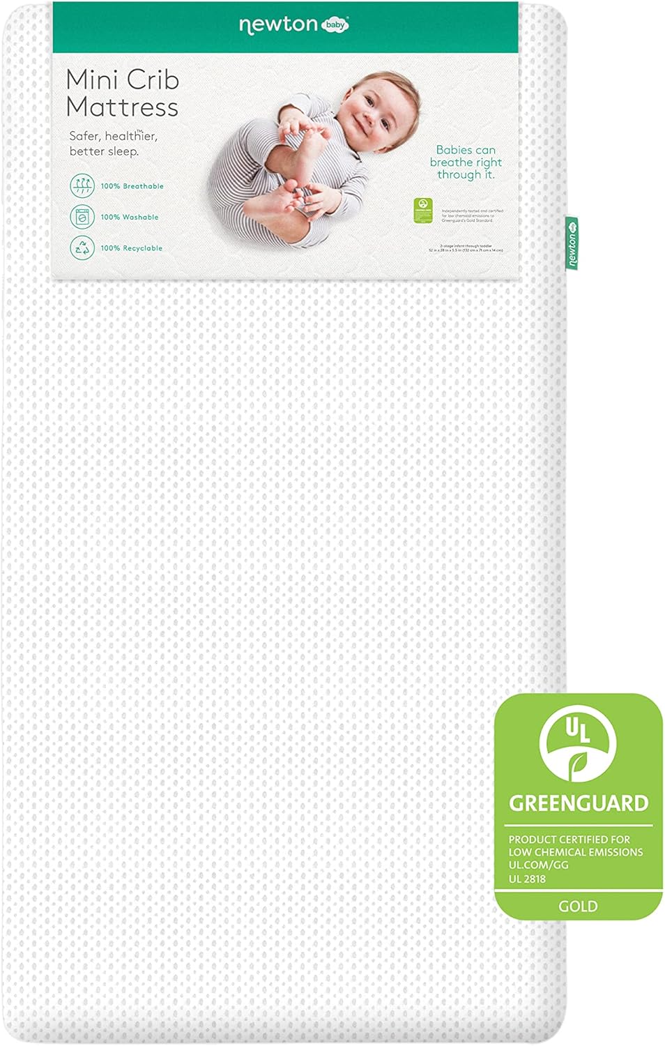 Mini Crib Mattress 24 x 38 Breathable Washable M737764