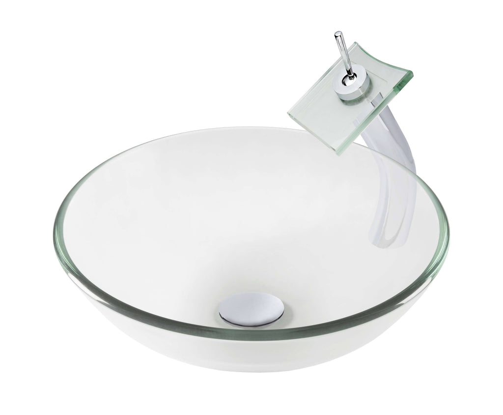 Glass Vessel Bathroom Sink Set N199