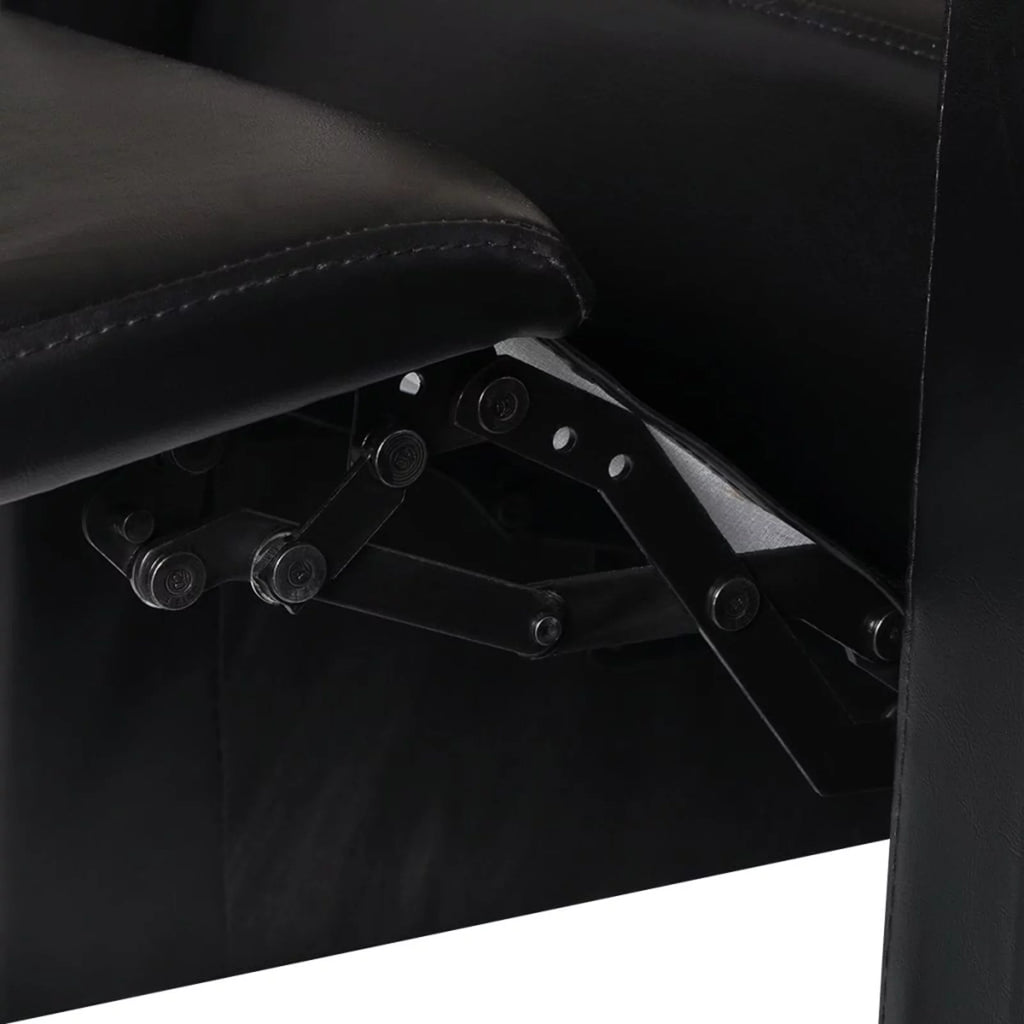 3-Seater Bonded Leather Recliner Sofa with Cup Holder D2840