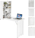 Wall Mounted Folding Desk with Adjustable Shelves L407158