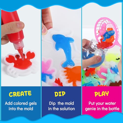 Magic Water Elf Toy Kit with 24 Magic Gels & 24 Shape Molds L257
