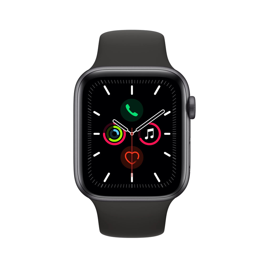 Restored 44mm GPS Space Gray Aluminum Case Black Sport Band Watch J719120
