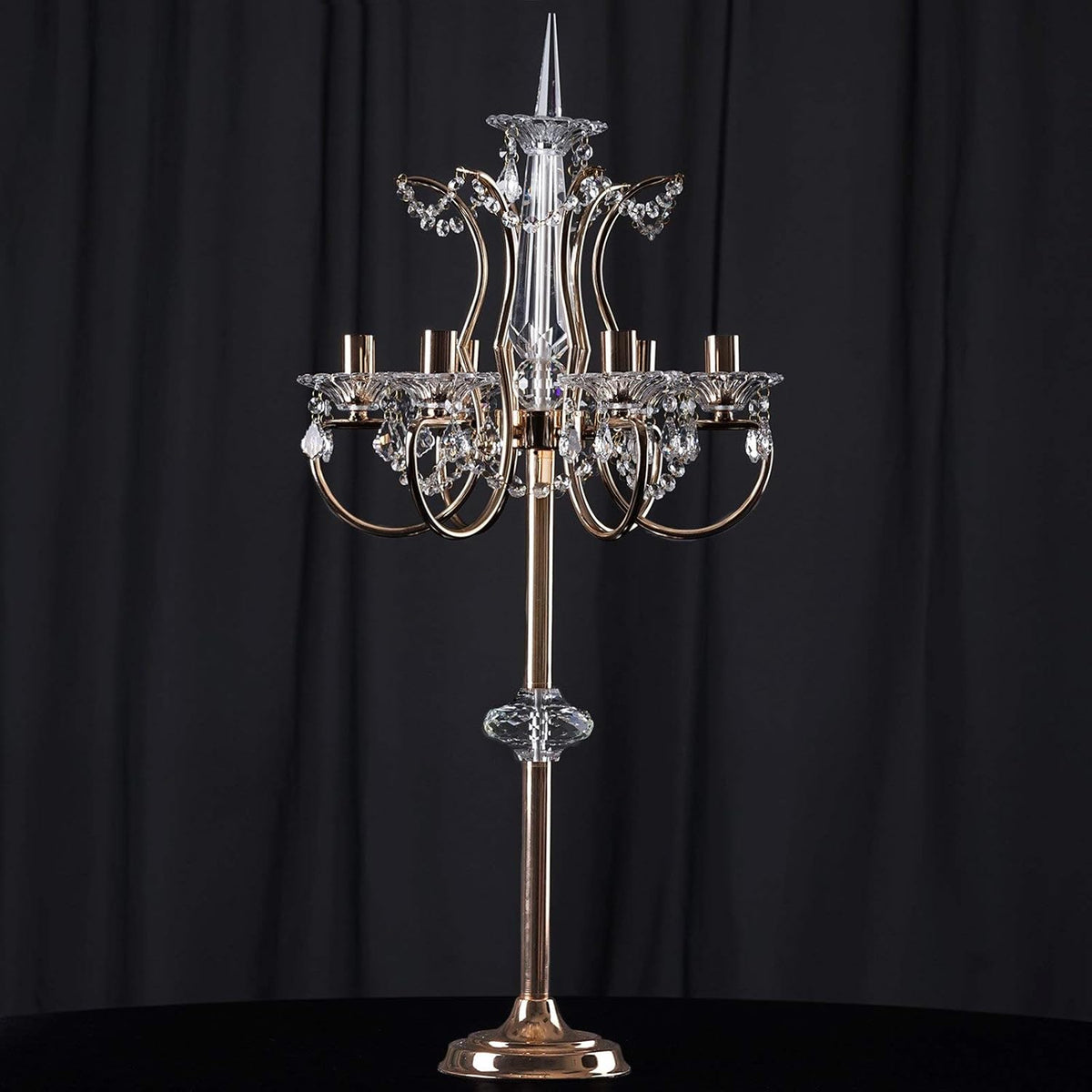 40 Tall 6 Arm Gold Metal Candelabra Candle Holder Z955