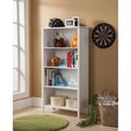 White Wood 4 Tier Kids Bookcase B62495