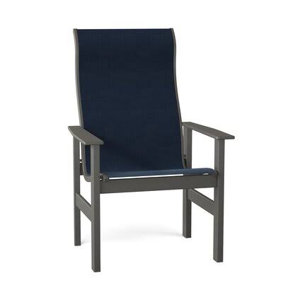 Patio Dining Armchair Textured Graphite Navy J99578