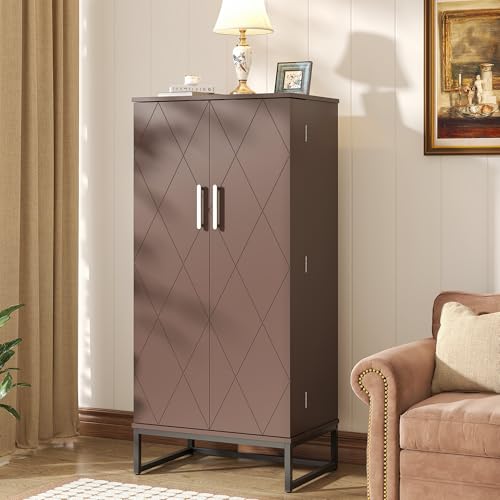 White Freestanding Kitchen Pantry Storage Cabinet with Adjustable Shelves K399