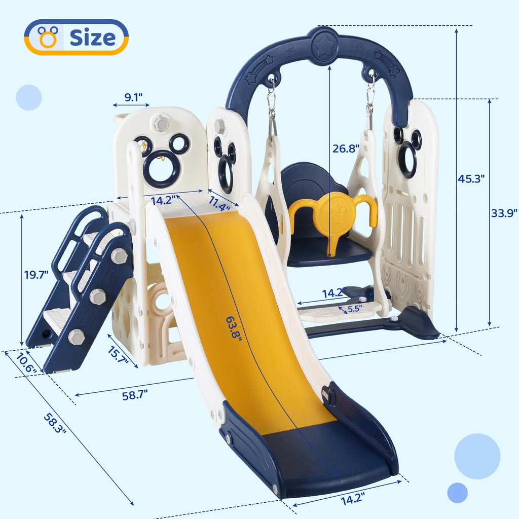 5 in 1 Toddler Swing and Slide Set G329