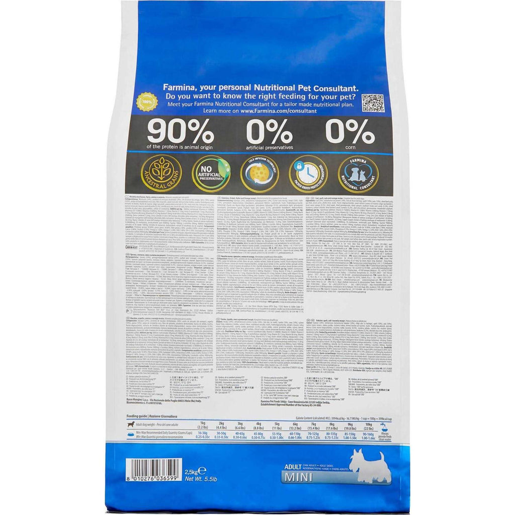 Cod & Orange Adult Mini Dry Dog Food F750915