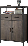 Industrial Storage Cabinet with Fabric Drawers and Doors E9616