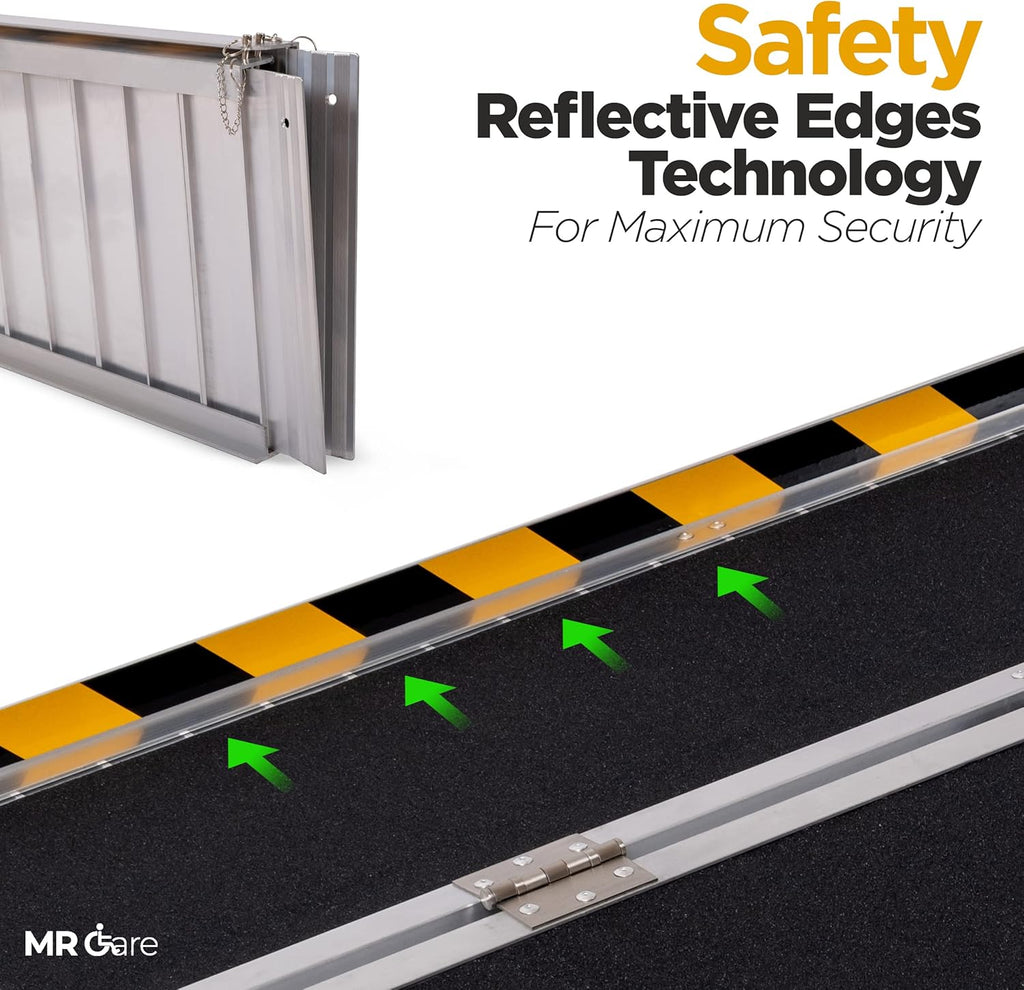 Portable Lightweight Foldable Wheelchair Ramp with Handle 4FT H259