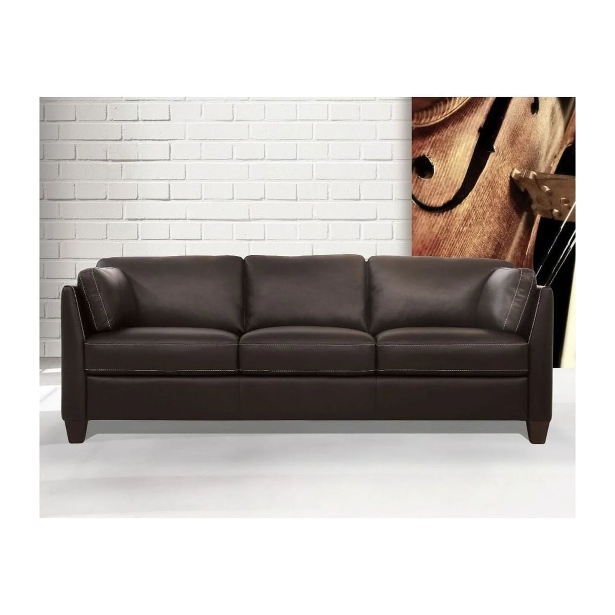 Leather Sofa in Chocolate Y489751