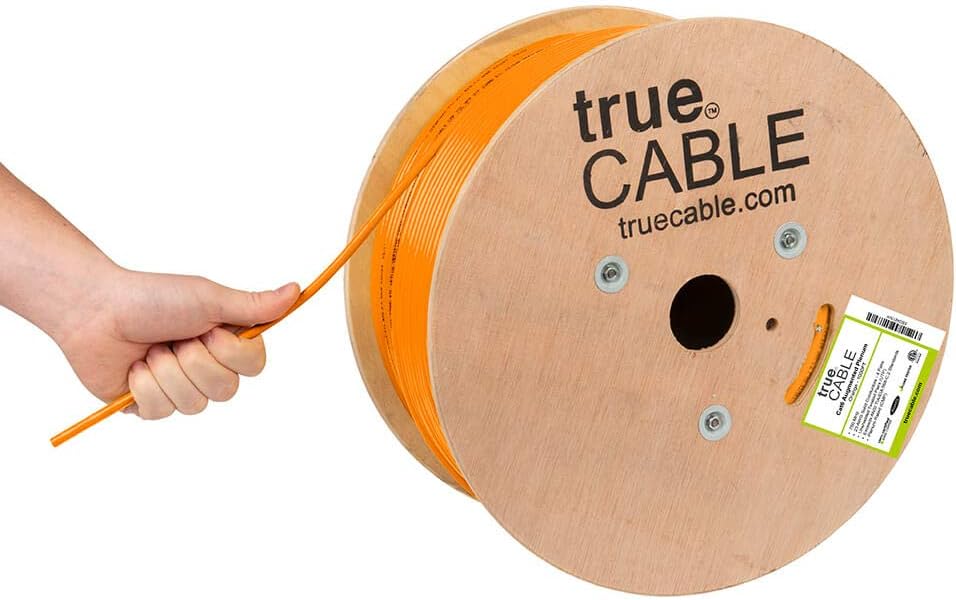 Pink 1000ft Cat6A Plenum Bare Copper Ethernet Cable W42912