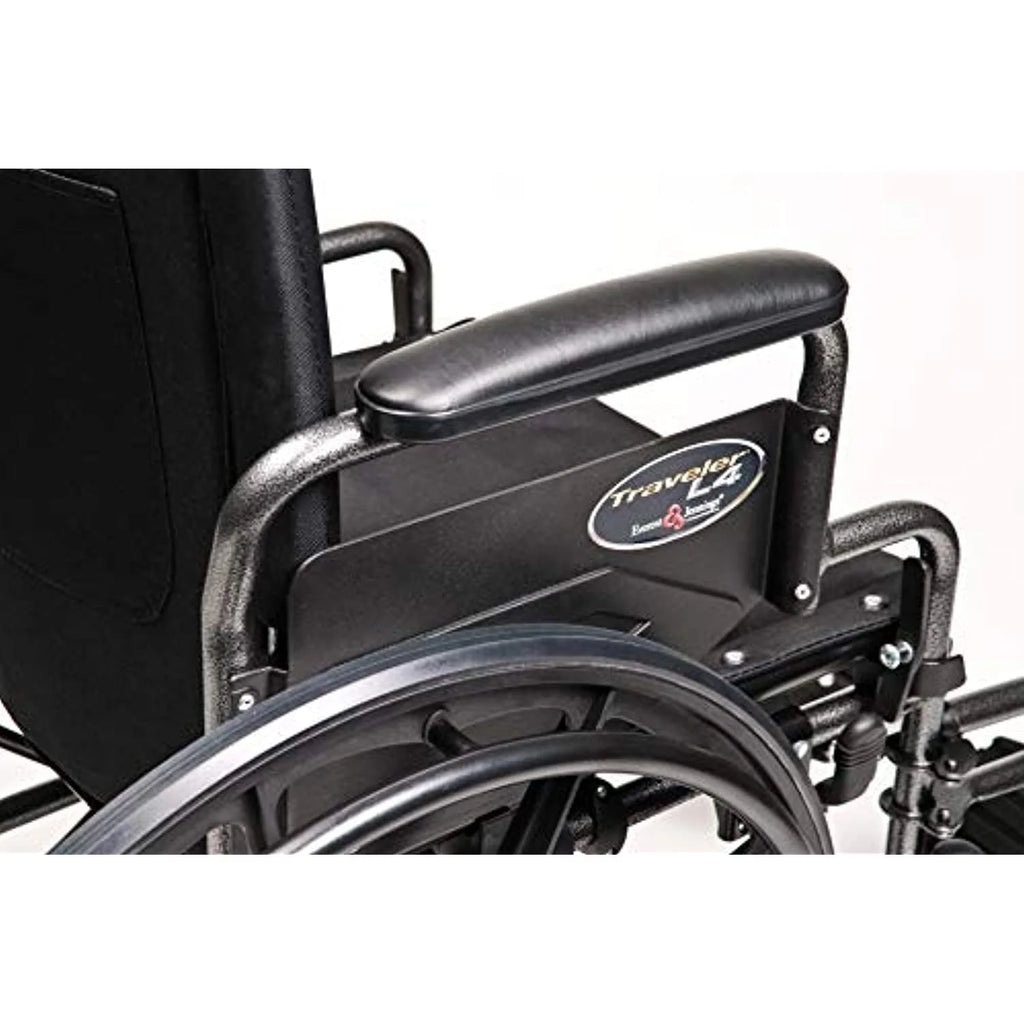 Black Flip Back Desk Arm Wheelchair with Swingaway Footrest Z2817