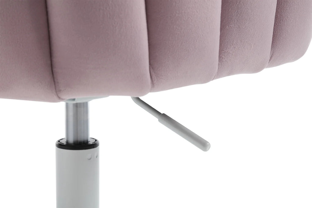Purple Velvet Adjustable Kids Swivel Chair E675769