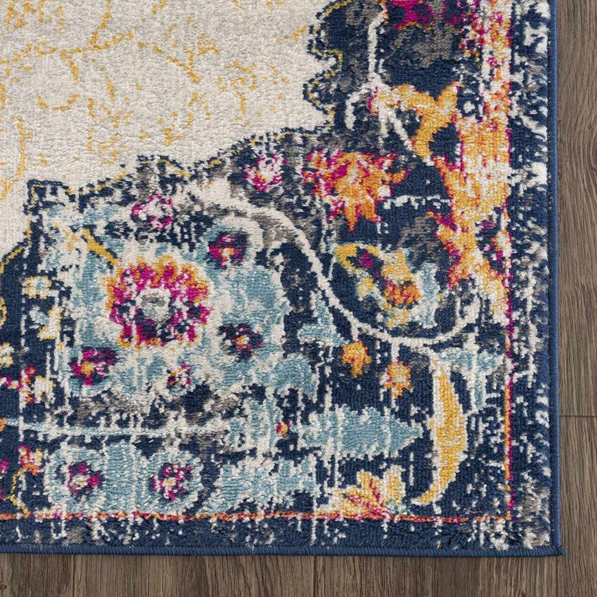 Beige Ivory Orange Purple 7'10" x 10' Area Rug D382139