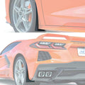 Carbon Flash Black Splash Guards Mud Flaps F200