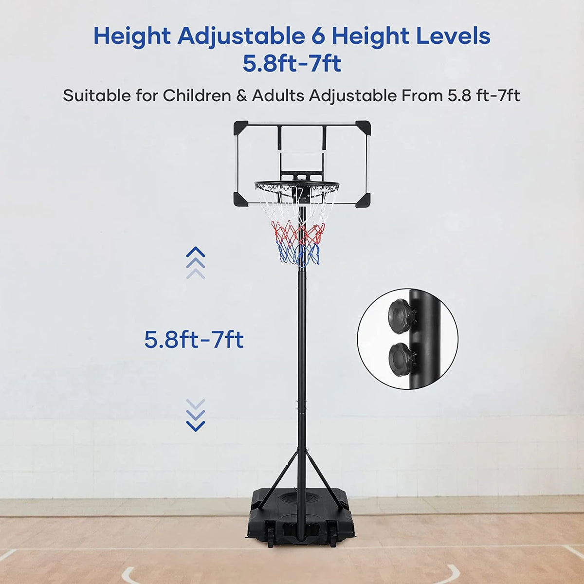 Portable PVC Basketball Hoop with Backboard U620
