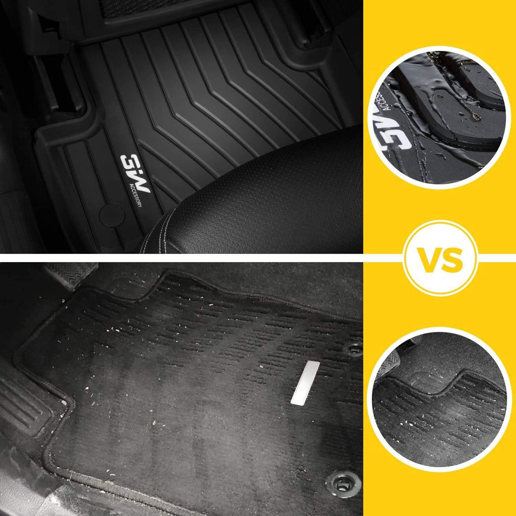 TPE All Weather Custom Fit Floor Mats Black Full Set Q1262