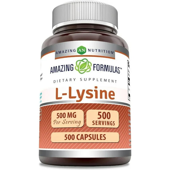 L-Lysine 500 mg Capsules Amino Acid Supplement R136114