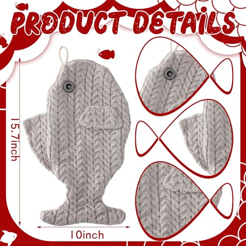 3 Pcs Large Knit Cat Christmas Stocking X15397