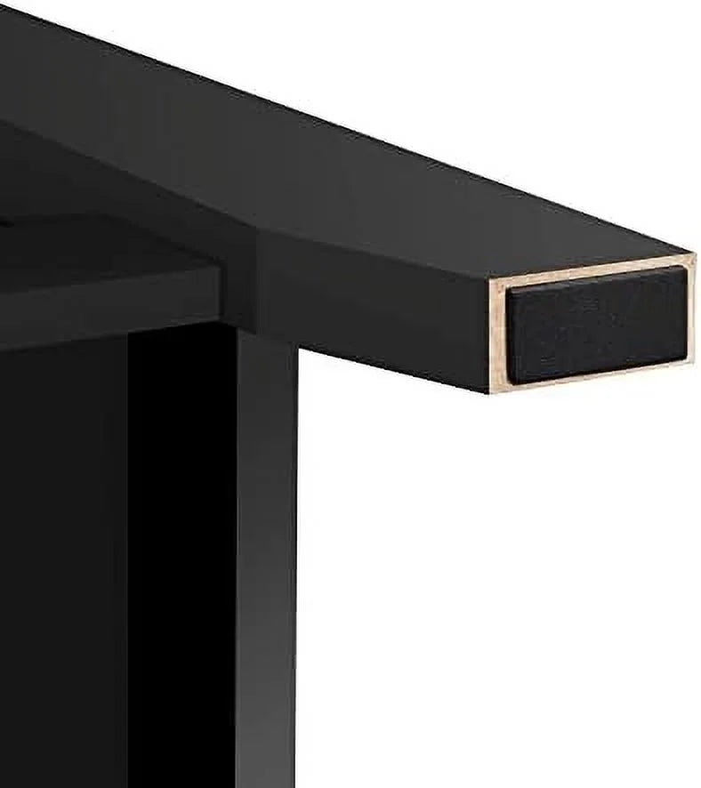 Black Wood Lift Up Coffee Table with Hidden Storage and 2 Open Shelves P1042