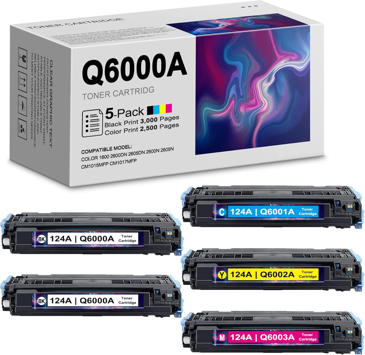 5-Pack Compatible Remanufactured Toner Cartridge R2214