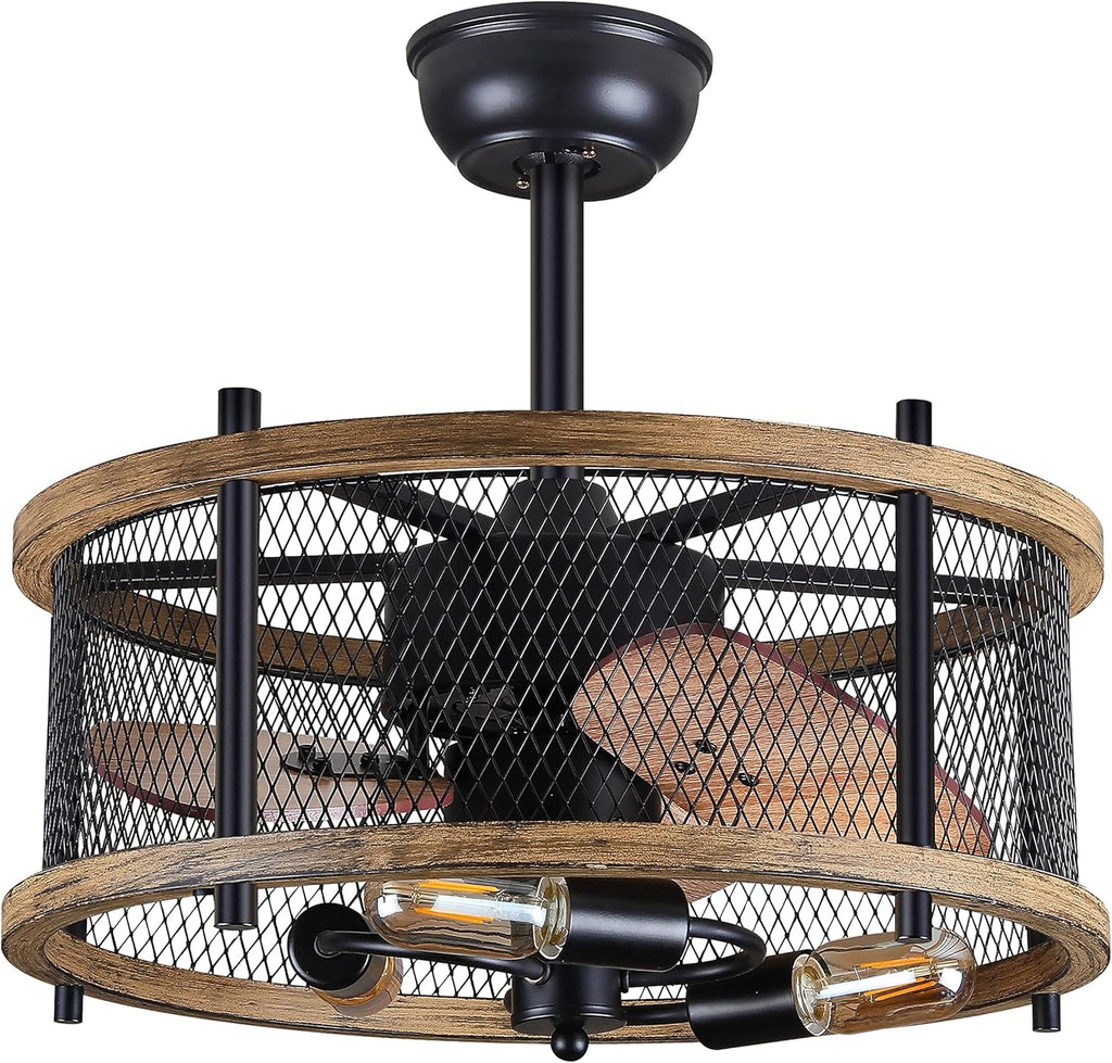 20-inch Caged Ceiling Fan with Light X72581