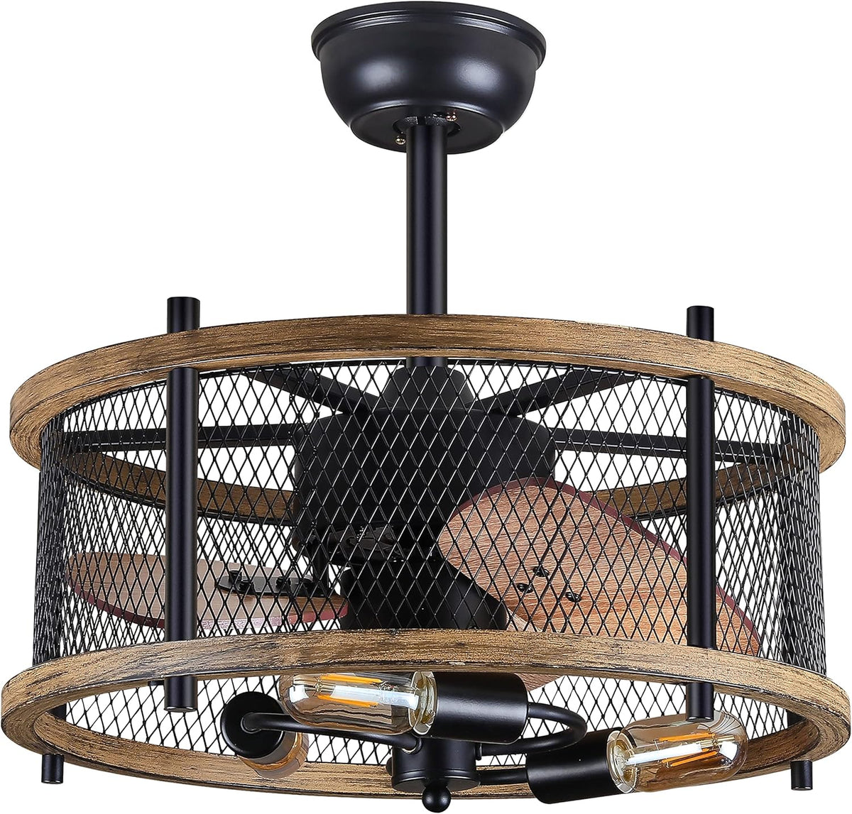 20-inch Caged Ceiling Fan with Light X72581