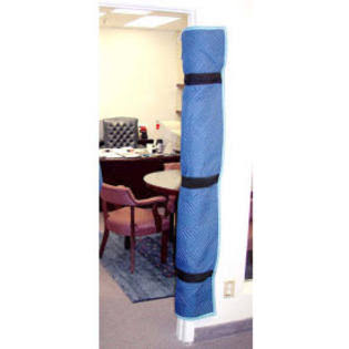 Blue Quilted Fabric Door Jamb Protector V27062