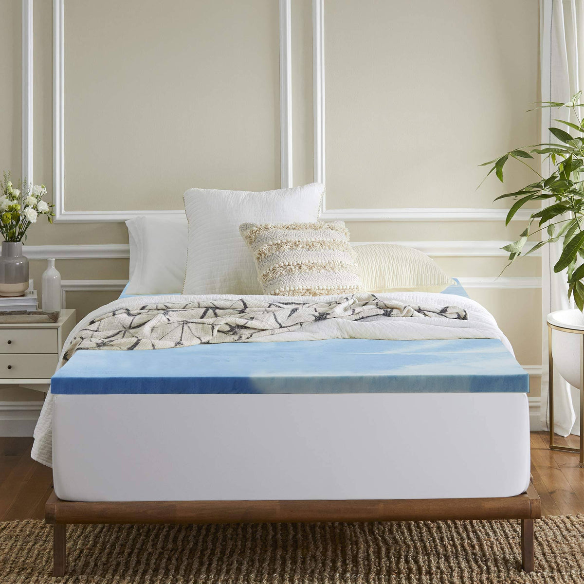 3-Inch Memory Foam Mattress Topper, California King, Blue Gel L900