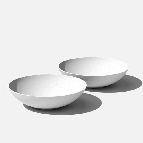 24" Plastic-Stone Planter 2-Pack White R308
